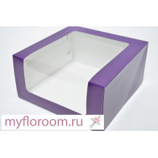 Коробка "Мусс" (23*23*11,5см) фиолетовая (0375)
