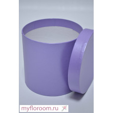 Коробка шляпная D13см*Н13см сиреневая (0064)