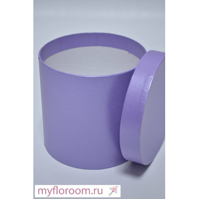 Коробка шляпная D13см*Н13см сиреневый перламутр (0064)