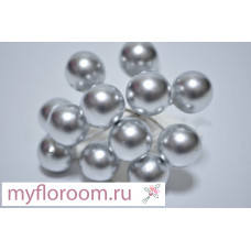 Набор шариков на вставках D2см (12шт) серебряный (2807)