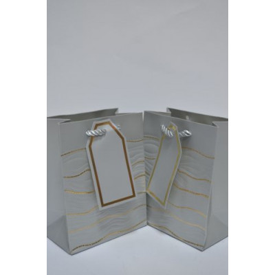 Сумка-люкс "Золотая дорожка" 12см*15см*7см (12шт) серебро (3501)