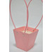 Плайм-пакет с рельефным рисунком "Трапеция" (12см*12см*8см) розовая пудра (5483)
