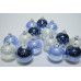 Набор шаров D6см в тубе микс (стекло) синий-голубой-белый (15шт) (8275)