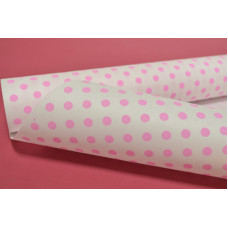 Бумага-крафт белая 70см*10м "Бисер" розовый (2611)