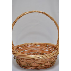 Корзина овал 33см*30см*12см*38см медовая (8209)