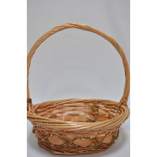 Корзина овал 27см*23см*10см*33см медовая (8216)