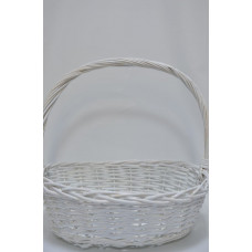 Корзина овал 40см*36см*15см*40см белая (8421)