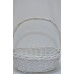 Корзина (лукошко) из бересты D13см Н11см*27см белая (7056)