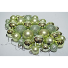 Набор шаров D3-5см в тубе микс (пластик) зеленый (36шт) (1701)