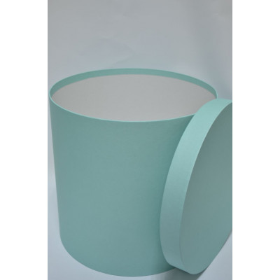 Коробка шляпная D30см Н30см голубая (0061)