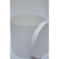 Коробка шляпная D30см Н30см белая (0014)