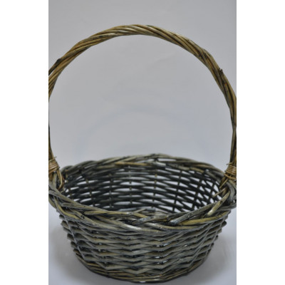 Корзина D25см*Н10см*30см серая (9889)