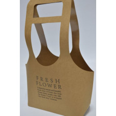 Коробка для букета "FRESH FLOWER" 22см*18см*10см*40см крафт (3485)