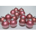 Набор шаров D6см в тубе микс (стекло) туманно-розовый (15шт) (3490)