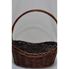 Корзина овал 44см*34см*14см*48см коричневая (8469)