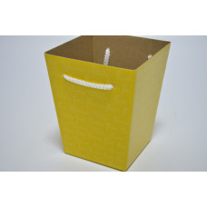 Коробочка для цветов 12см*15см*9см желтая (9880)