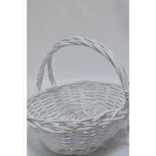 Корзина овал 23см*30см*10см*24см белая (5550)