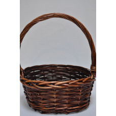 Корзина овал 27см*21см*12см*34см коричневая (9268)