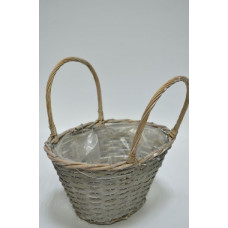 Корзина овал 20см*30см*16см*33см серая (1395)
