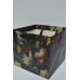 Сумка с широким дном "Floral Cube"" 26см*26см*24см черная (7405)