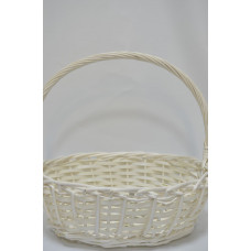 Корзина овал 35см*30см*13см 36см белая (5703)