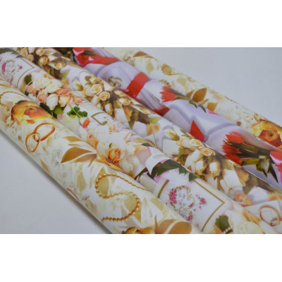 Бумага рельефная 50см*10м белая (8278)