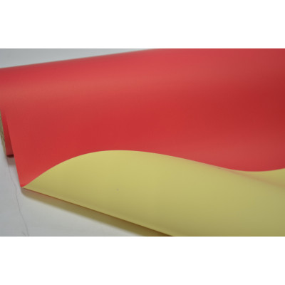 Матовая пленка двухсторонняя (Корея) 50см*10м желтая-красная (4451)