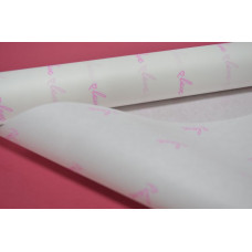 Бумага-крафт белая 50г/м2 70см*10м "Love розовая" (3351)