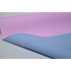 Матовая пленка двухсторонняя (Корея) 58см*10м розовая-голубая (0248)