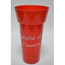 Ваза пластиковая "World of flowers" D20см*Н35см красная (3611)