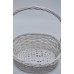 Корзина с высокой ручкой D25см*Н19см*60см белая (1683)