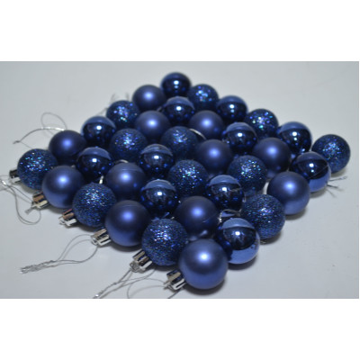 Набор шаров D3см в тубе микс (пластик) темно-синий (36шт) (4206)