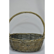 Корзина овал 35см*29см*13см 35см серая (0777)