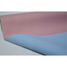 Матовая пленка двухсторонняя (Корея) 58см*10м пыльно розовая-голубая (3769)