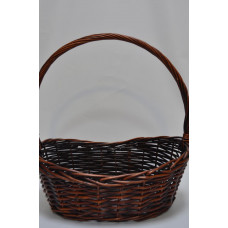 Корзина овал 37см*28см*13см*41см коричневая (8476)