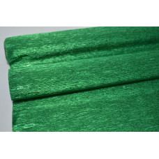 Гофрированная бумага металл 50см*2,5м (Италия) 804 зеленая (0401)