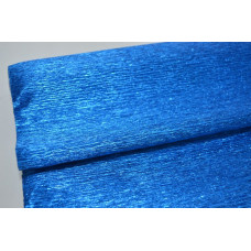 Гофрированная бумага металл 50см*2,5м (Италия) 805 синяя (0500)