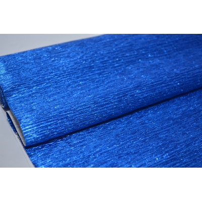 1-50 Гофрированная бумага металл 50см*2,5м (Италия) 805 синяя (0500)
