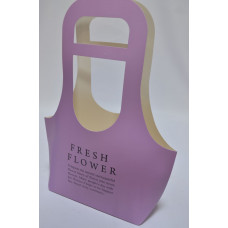 Коробка для букета "FRESH FLOWER" 22см*18см*10см*40см сиреневая (7394)