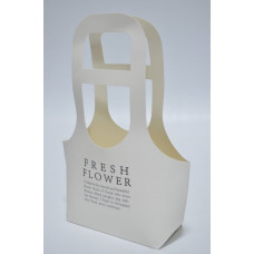 Коробка для букета "FRESH FLOWER" 16см*14см*7,5см*32см белая (6446)