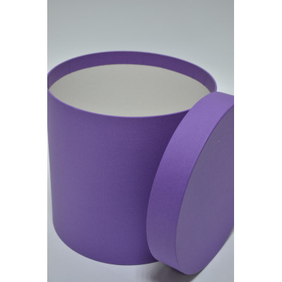 Коробка шляпная D20см*Н20см фиолетовая (0105)
