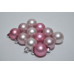 Набор шаров D3см в тубе микс (стекло) розовый-белый (12шт) (3193)