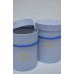 Набор шляпных коробок "BEAUTIFUL FLOWERS" (2шт) D13см*H18см / D12см*H15см голубой (2757)