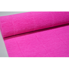 Гофрированная бумага 50см*2,5м (Италия) 570 ярко-розовая (7007)