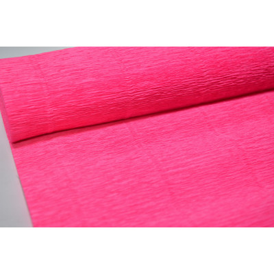 6-50 Гофрированная бумага 50см*2,5м (Италия) 571 ярко-розовая