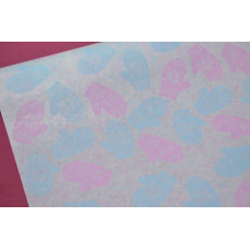 Бумага крафт 70см*10м "Варежки" розово-голубая (8335)