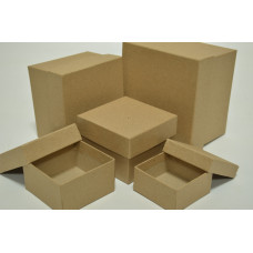 Набор коробок-крафт (5шт) квадратный (0034)