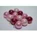 Набор шаров D4см в тубе микс (стекло) розовый (12шт) (3346)