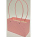 Плайм-пакет с рельефным рисунком "Прямоугольник" (22см*13,5см*10,5см) розовый (5452)