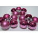 Набор шаров D6см в тубе микс (стекло) темно-розовый (15шт) (8244)